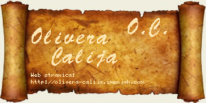 Olivera Čalija vizit kartica